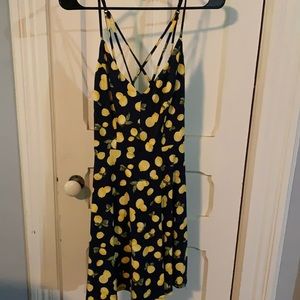 Lemon printed summer dress SMALL